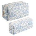 thumbnail image 1 of Bolsa de maquillaje JOVAKIT, bolsa de cosméticos acolchada para mujeres y niñas, azul, 1 of 7