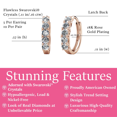 thumbnail image 3 of Cate & Chloe Pack of 3 - Bethany 18k Rose Gold Plated 15mm Hoop Earrings with Swarovski Crystals for Women, 3 of 9