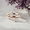 14K Rose Gold Vermeil, variant on White Diamond Double Curved Wedding Ring Enhancer- 14K Rose Gold Vermeil- Stacking Matching Promise Custom Wedding Rings For Women