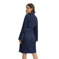 thumbnail image 7 of EFINNY Women's Lightweight Waffle Mid-Length Robe Kimono Bathrobe Soft Sleepwear Ladies Loungewear, 7 of 7