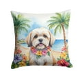 thumbnail image 2 of Lhasa Apso Luau Throw Pillow 14 in x 14 in, 2 of 2