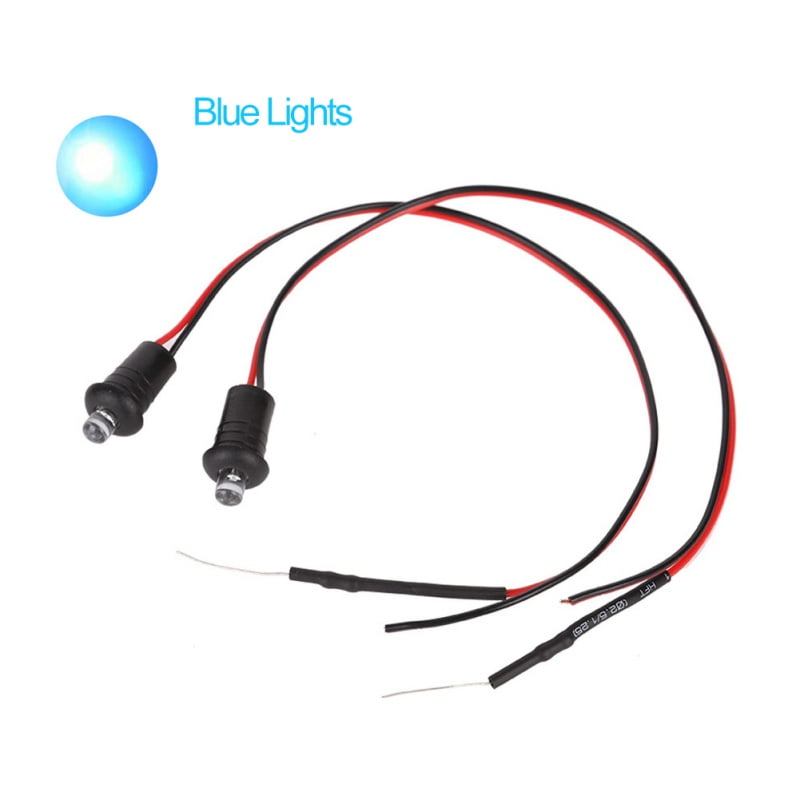 1 Pair Portable Blue Flashing Dummy Fake Car Alarm Dash Mount LED Light