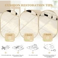 thumbnail image 5 of 90.6'' Futon Sofa Bed, Chesterfield Velvet Sleeper Sofa, Convertible Floor L-Shaped Couch, Tufted Back, 4 Pillows, Gold Edge Trim, Deep Loveseat Couches for Living Room, Apartment, Gold Beige, 5 of 9
