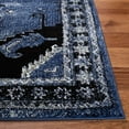 thumbnail image 3 of SAFAVIEH Vintage Hamadan Liana Oriental Area Rug, Blue/Black, 6'7" x 6'7" Square, 3 of 8