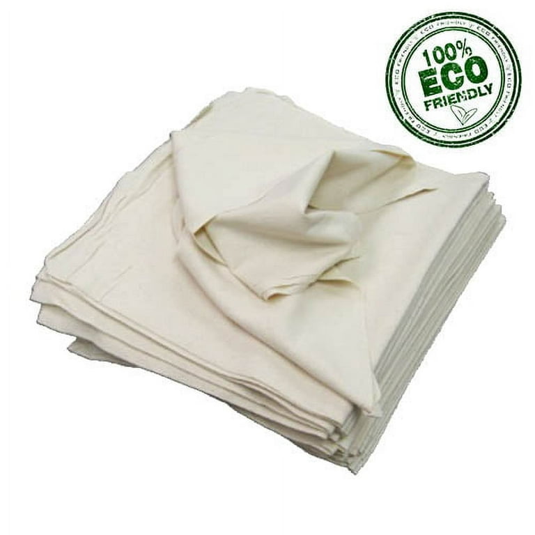  Organic Cotton Flour Sack Kitchen Towels - 10 Pack