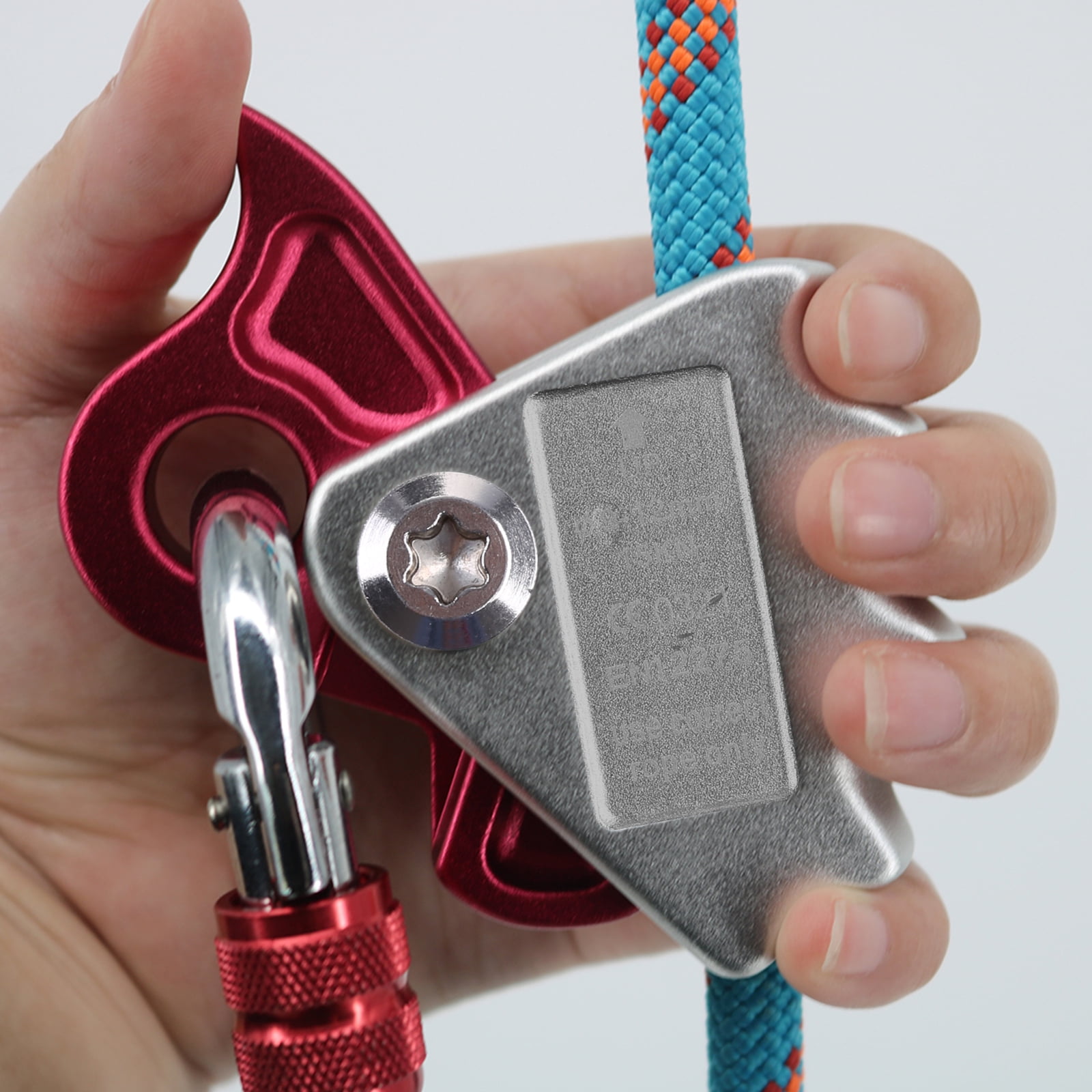 ROCKROK Safety Climbing Rope Grab Tree Arborist Rock Mountaineering Rappelling Device