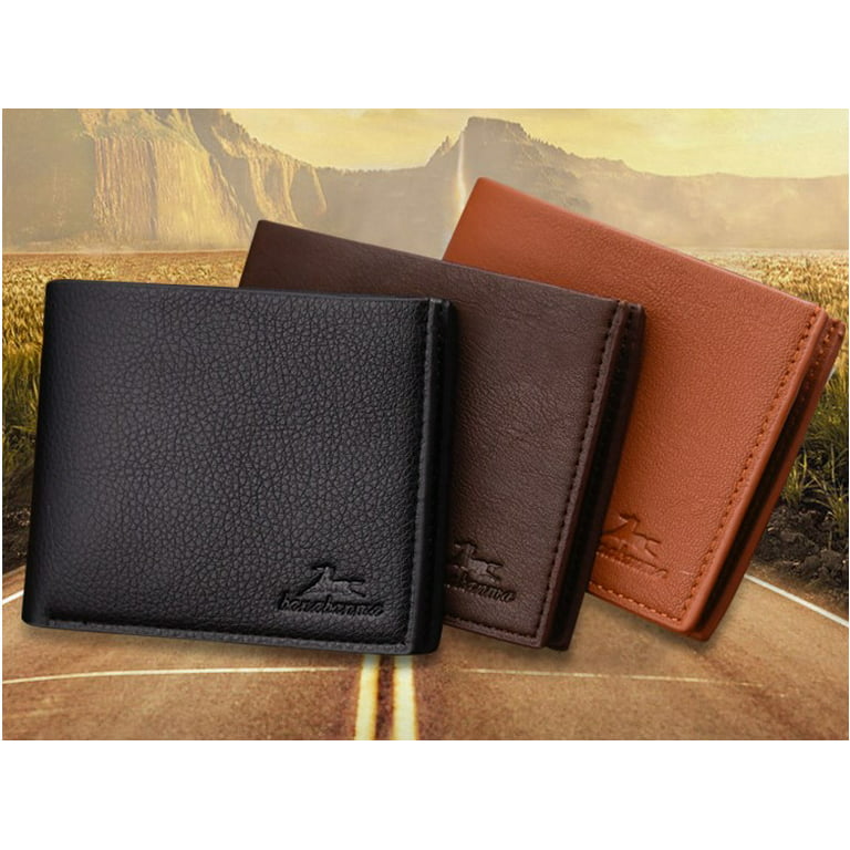 Brown Glossy Sublimation Men’s Leather Photo Wallet
