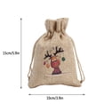 thumbnail image 6 of Vikakiooze 2022 Christmas Printed Linen Gift Bag Santa Backpack Candy Bag Apple Bag 1PC, 6 of 6