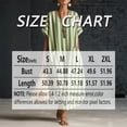 thumbnail image 2 of Morttic Women's Stripe V-Neck Batwing Short Sleeve Loose Maxi Dress – Side Pockets Bohemian Casual Summer Vacation Dress Black，S, 2 of 2
