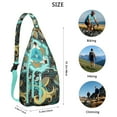 thumbnail image 3 of Bohemian Paisley Sling Backpack&nbsp;- Vintage Ethnic Floral Print Crossbody Bag, Lightweight Multi-Pocket Travel Pack for Festival & Daily Commute, 3 of 4