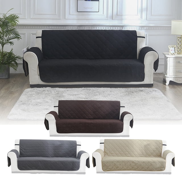 Vaidha Housse de Canapé Réversible pour Coussin Housse de Canapé Sofa pour Chiens Protège-Meubles Résistant à l'Eau avec Bâtons en Mousse Sangles Élastiques pour Animaux Chats