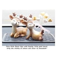 thumbnail image 4 of Bewildely Lindo ciervo pastel Topper resina Sika ciervo hogar ornamento para boda Feliz Navidad fiesta postre horneado Decoración Decoración del hogar No.2 Bewildely HA041487-02, 4 of 6