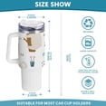 thumbnail image 3 of SKYSONIC 40oz Tumbler with Handle and Straw-Double Wall Vacuum Reusable Stainless Steel Insulated Water Bottle Mothers Day Gifts-Cartoon Koala Animal, 3 of 7