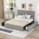 thumbnail image 2 of Cama de plataforma tapizada King Size con cuatro cajones en dos lados, cabecero ajustable, gris (160 * 200 cm) esquí esquí Gafas de esquí, 2 of 5