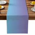 thumbnail image 2 of Burlap Table Runner 70 Inches Long, Blue to Purple Ombre Gradient Shadow Non-Slip Kitchen Table Runners for Dining Room Everyday Use Party Table Decorations Modern Minimalism Art, 2 of 9