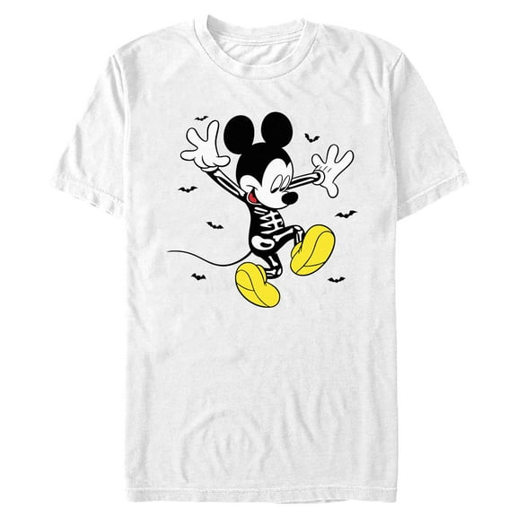 Mens Mickey & Friends Happy Skeleton Pose T Shirt
