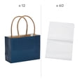 thumbnail image 3 of Fun Express Kraft Paper Gift Bags and Tissue Paper Kit Mini Navy 4 1/2" x 3 1/4" - 72 Pc, 3 of 4