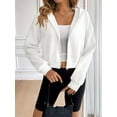 thumbnail image 2 of BDPORKAS Womens Zip Up Hoodies Jackets Cropped Sweatshirt Fall Casual Comfy Y2k Tops Winter Clothes, 2 of 3