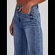 thumbnail image 4 of Pantalones Vaqueros de Pierna para Mujer, Cintura Alta, Elásticos, con Dobladillo Sin Rematar Azul Oscuro M, 4 of 7