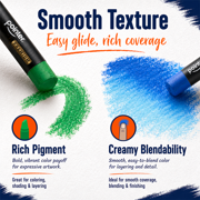 Pointer Premium Assorted Colors Oil Pastels 24 Count