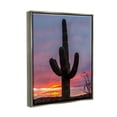 thumbnail image 3 of Looming Desert Cactus Silhouette Landscape Photograph Luster Gray Framed Art Print Wall Art, 3 of 6