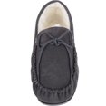 thumbnail image 2 of SNUGRUGS Men's Rubber Sole Suede Sheepskin Moccasin Slippers - Dark Grey - US 10, 2 of 7