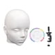 thumbnail image 1 of Cabeza de maniquí calva, regalo, accesorio profesional multifuncional para hacer pelucas. Blanco, 1 of 9
