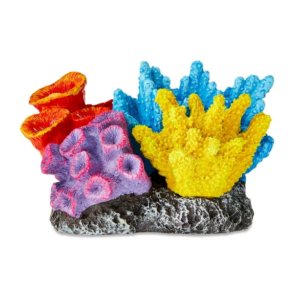 Vibrant Life Coral Reef Polyresin Aquarium Decor, Multicolor, 7.75" x 6" x 5.25"