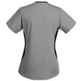 thumbnail image 4 of Otntypg Scrubs for Women Casual V Neck Short Sleeve Medical Scrub Tops Soft Stretch Mock Wrap Top Nurse Shirt Workwear with Pockets Gray#02 S, 4 of 4