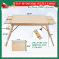 thumbnail image 2 of Jolicasa 27.6"H Wooden Puzzle Table for Adults,1500PCS Jigsaw Puzzle Board with 4 Sorting Drawers and Translucent Cover, 2 of 6