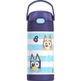 thumbnail image 1 of Thermos Kids Stainless Steel Vacuum Insulated Funtainer 12 oz Water Bottle with Flip up Straw, Bluey, 1 of 8