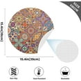 thumbnail image 3 of Vintage Mandala Elements Round Placemat Set of 6, Non-Slip Heat Resistant & Waterproof Plate Pads for Dinner Table Table Placemats, 15.4 in Home Decor, 3 of 6