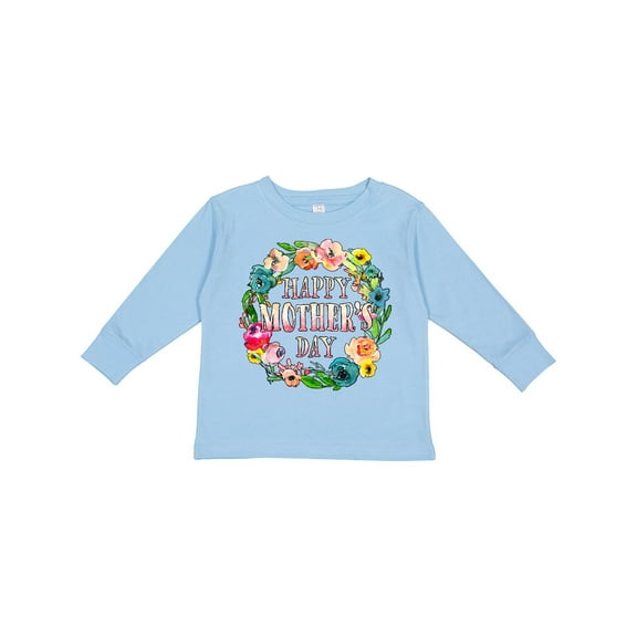 Inktastic Happy Mother's Day- Flowers Boys or Girls Long Sleeve Toddler T-Shirt