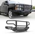 thumbnail image 2 of Modular 3 IN 1 Design Steel Front Bumper+Side Wing+Bull Bar For 2014-2015 Chevy Silverado 1500 w/2*Shackles and 2*4" Pod Lights, 2 of 11