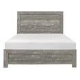 thumbnail image 2 of Modern Rustic Style Full Size Bed 1pc Gray Finish Bedroom Furniture, 2 of 3