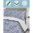 thumbnail image 4 of Coastal Seashells Twin Size Down Alternative Comforter, Lightweight Comforter Quilt Bedding Set with Pillow Shams Summer Nautical Coral Vintage Rustic All Seasons Bed Comforter Duvet Insert 68"x86", 4 of 7
