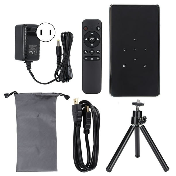 Mini proyector portátil Bluetooth WiFi hogar exterior pantalla inalámbrica DLP proyector de bolsillo para Android enchufe de EE. UU.