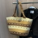 thumbnail image 1 of Bolsas de playa tejidos Bolso de hombro de moda Bolsas de mano de color de contraste simple (Marrón), 1 of 8