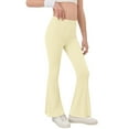 thumbnail image 2 of XQYLOS Girls Bootcut Yoga Pants High Waisted Flare Leggings Tumy Control Workout Pants with Hip-Lifting for Teens Kids, 2 of 6