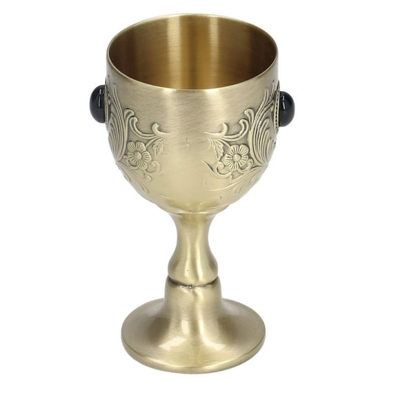 Chalice, Wide Application Engraving Pattern Glossy Highly Durable Gold Chalice for Home for Restaurant for Bar