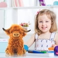 thumbnail image 2 of Peluche de peluche Banker Highland con forma de vaca, 27 cm, color marrón, 2 of 8