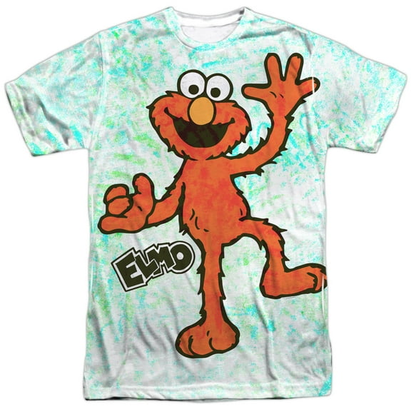 Sesame Street - Elmo Scribble - Short Sleeve Shirt - Large