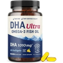 DHA Omega 3 Fish Oil Supplements for Brain & Eye Health, 1,010 mg, 60 Count