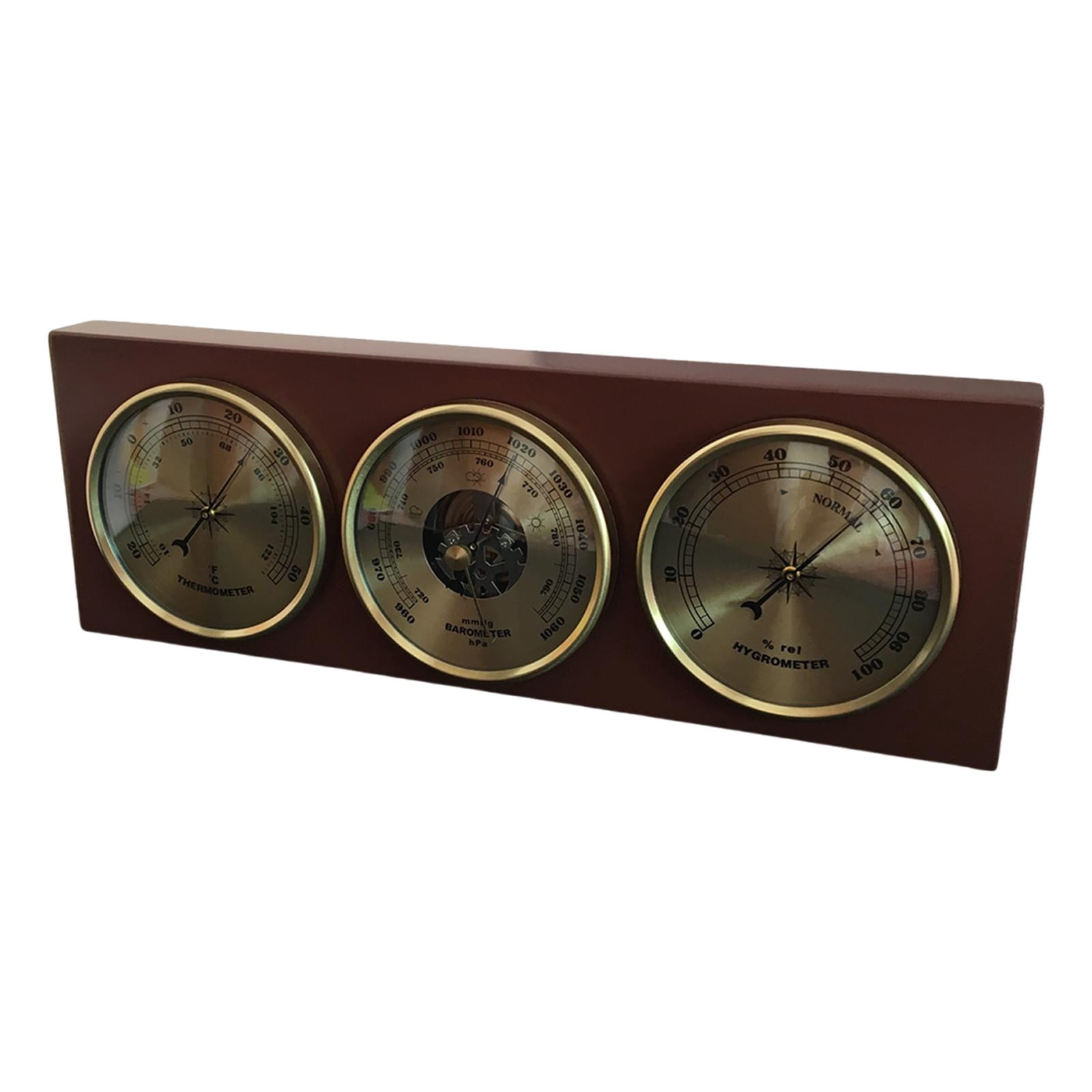 CarpNettore Thermometer Hygrometer Barometer Meter Wall/tabletop Temperature Gauge Dial Type