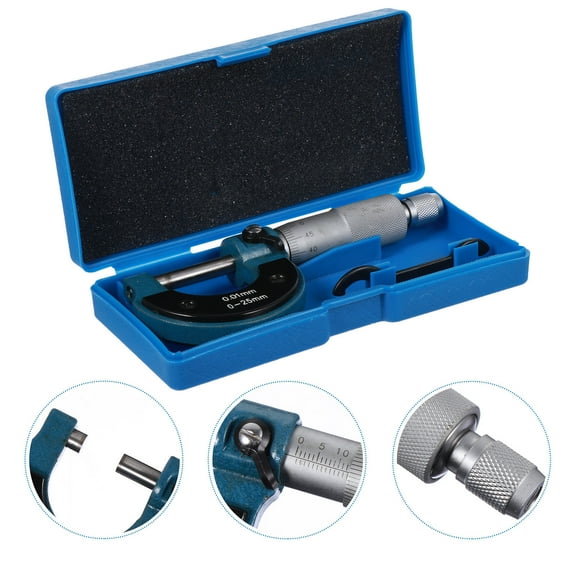 OULII Micrometer Gauge Assorted Color Carbon Steel for Small Parts Measurement