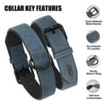 thumbnail image 3 of Collar para perros Didog de piel suave acolchada azul para perros grandes, 3 of 7