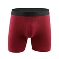 thumbnail image 6 of Boxers Briefs for Men Pack 5PC Men's Underwear Large Size Fatty Men's Underpants Extra Long Sport Solid Color, 6 of 7