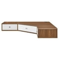thumbnail image 7 of Modway Transmit 47" Wall Mount Corner Wood Office Desk in Walnut/White, 7 of 7