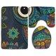 thumbnail image 1 of Juego de alfombras de baño ABPHQTO Búho de color de mezcla 3 piezas alfombra de baño contorno y tapa de inodoro, 1 of 2