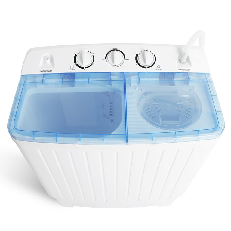 Zeny Portable Compact Mini Twin Tub Washing Machine Washer XL 17.6lbs  Capacity With Wash and Spin Cycle, Built-in Gravity Drain - Walmart.com